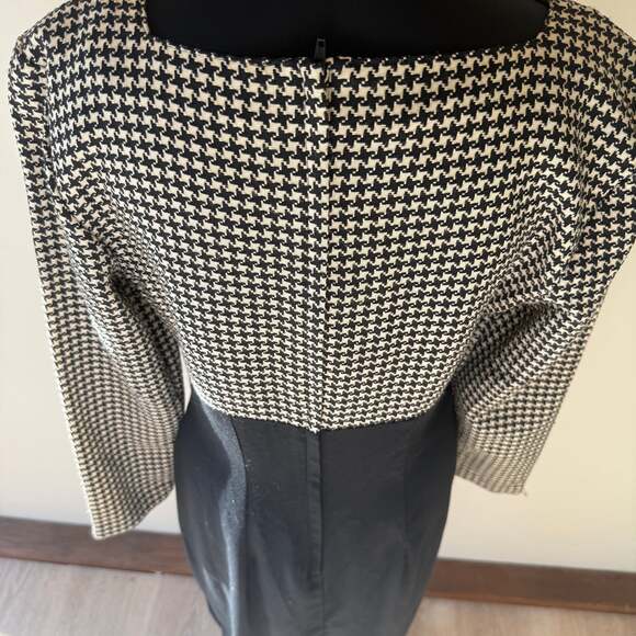 Vintage La Belle Black & White Houndstooth Maxi Dress - Picture 7 of 7
